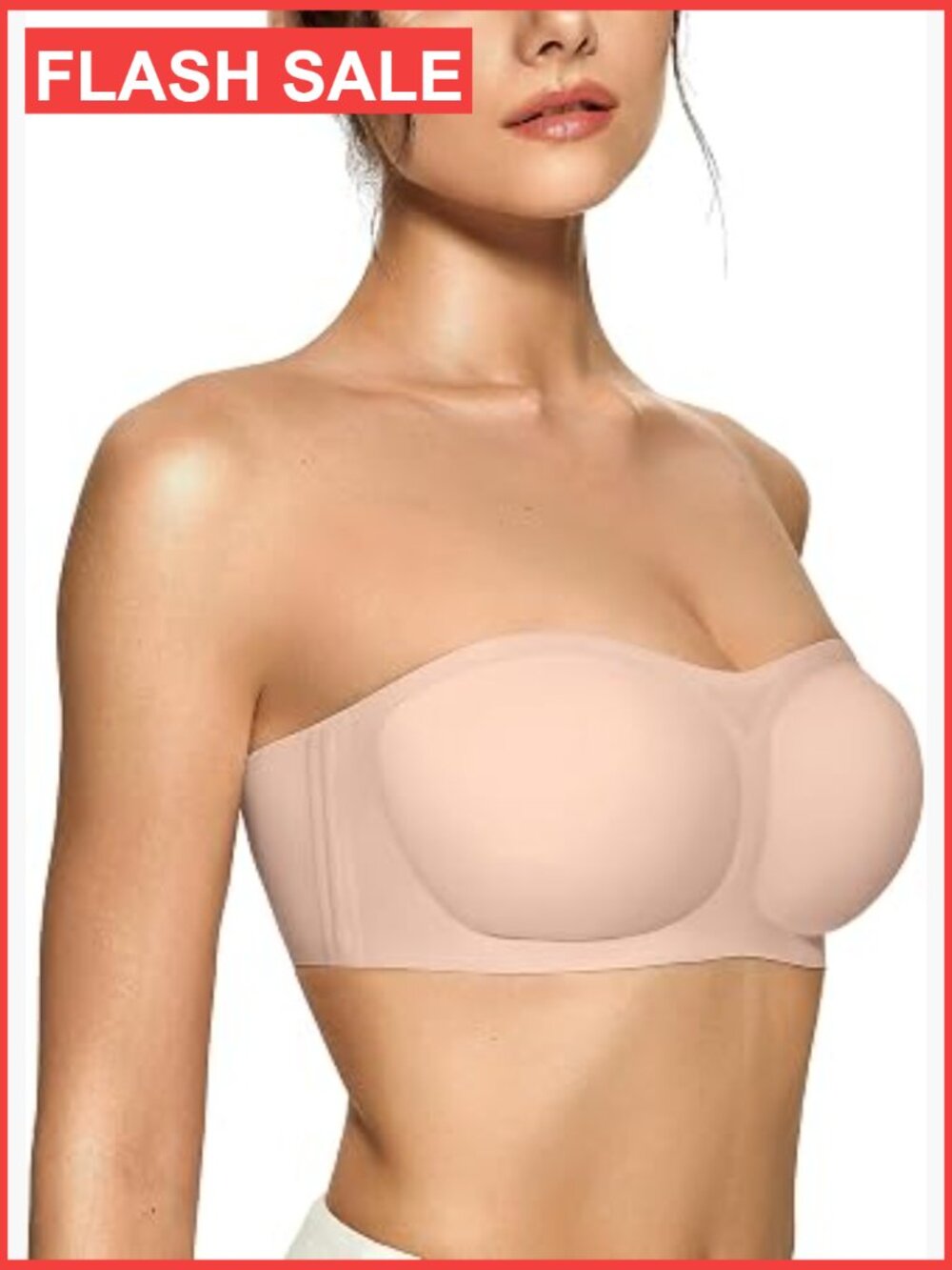 Strapless Push Up Bandeau Bra Wireless Jelly Bra With Straps